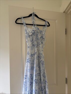 RIHOAS Light Blue Floral Midi Dress - NEW WITH TAGS